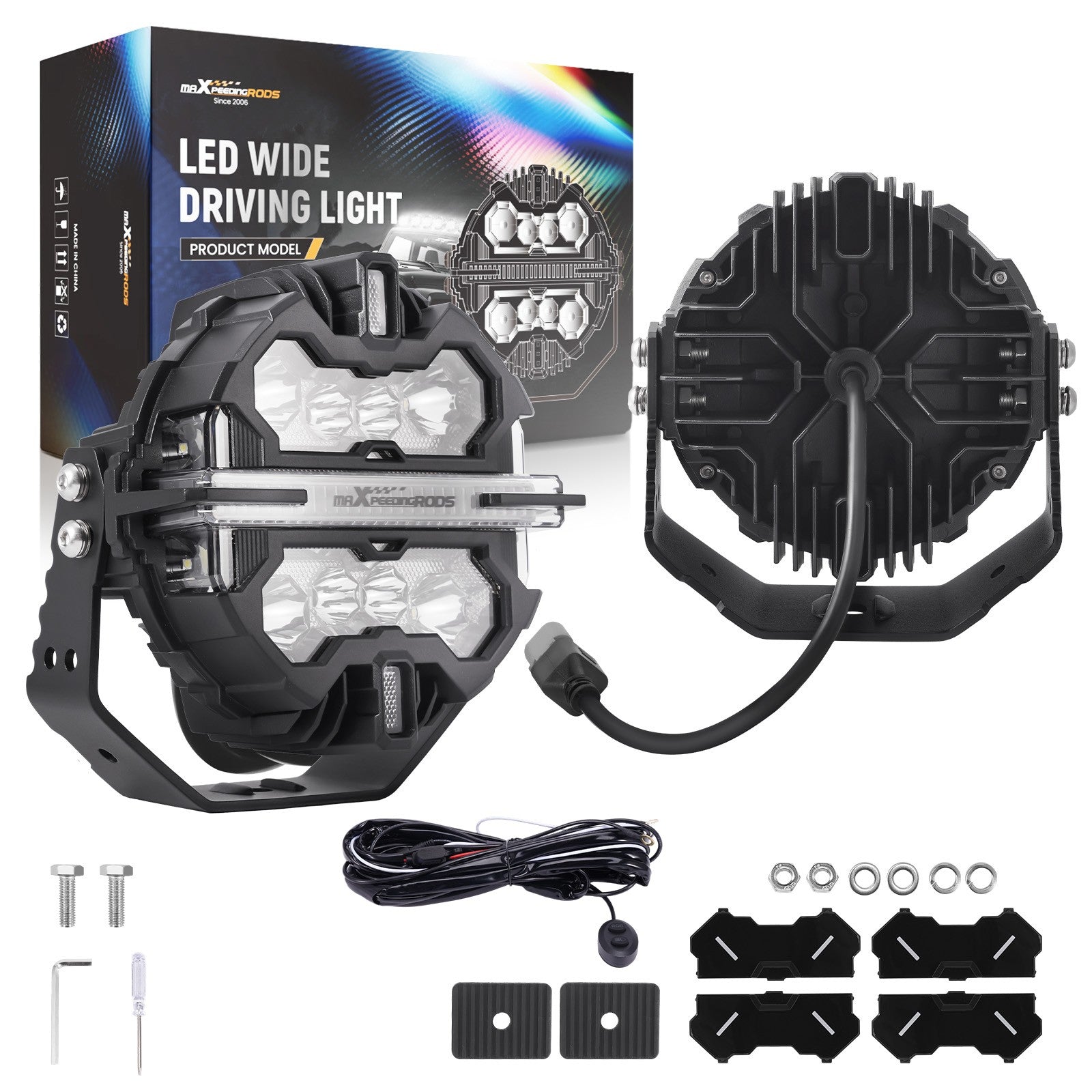 LED Driving Light Pods 270° Beam Pattern For UTV ATV Marine Boat 4WD