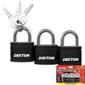 Dekton 3pc Iron Padlock Set
