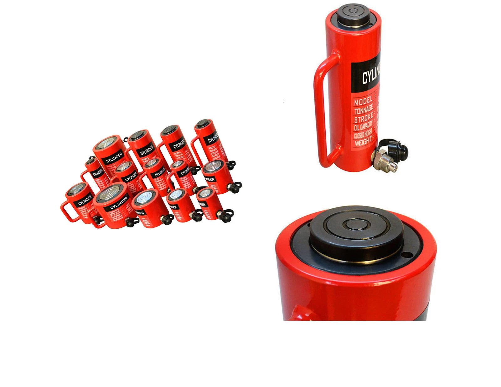 Hydraulic Cylinder 10 Ton Capacity Lift Jack Stroke: 5.90 Inch