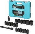 Duratech 1/2" Drive Impact Socket Set 6 Point Metric Extension Bar