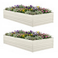 WORKPRO 2PK 7.5x4x1ft Outdoor Galvanized Raised Garden Bed RustResistant Planter
