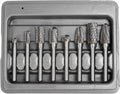 8pc 1/4" Shank Double Cut  Tungsten Carbide Rotary Burr Drill Bits File &amp; Rasp