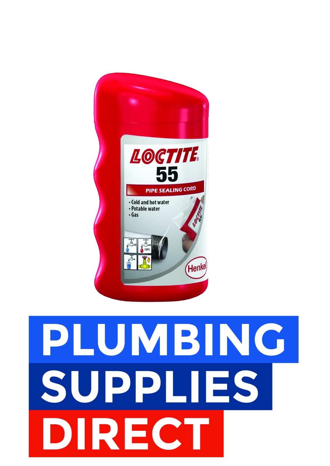 Loctite 55 White Pipe Sealing Cord 160m