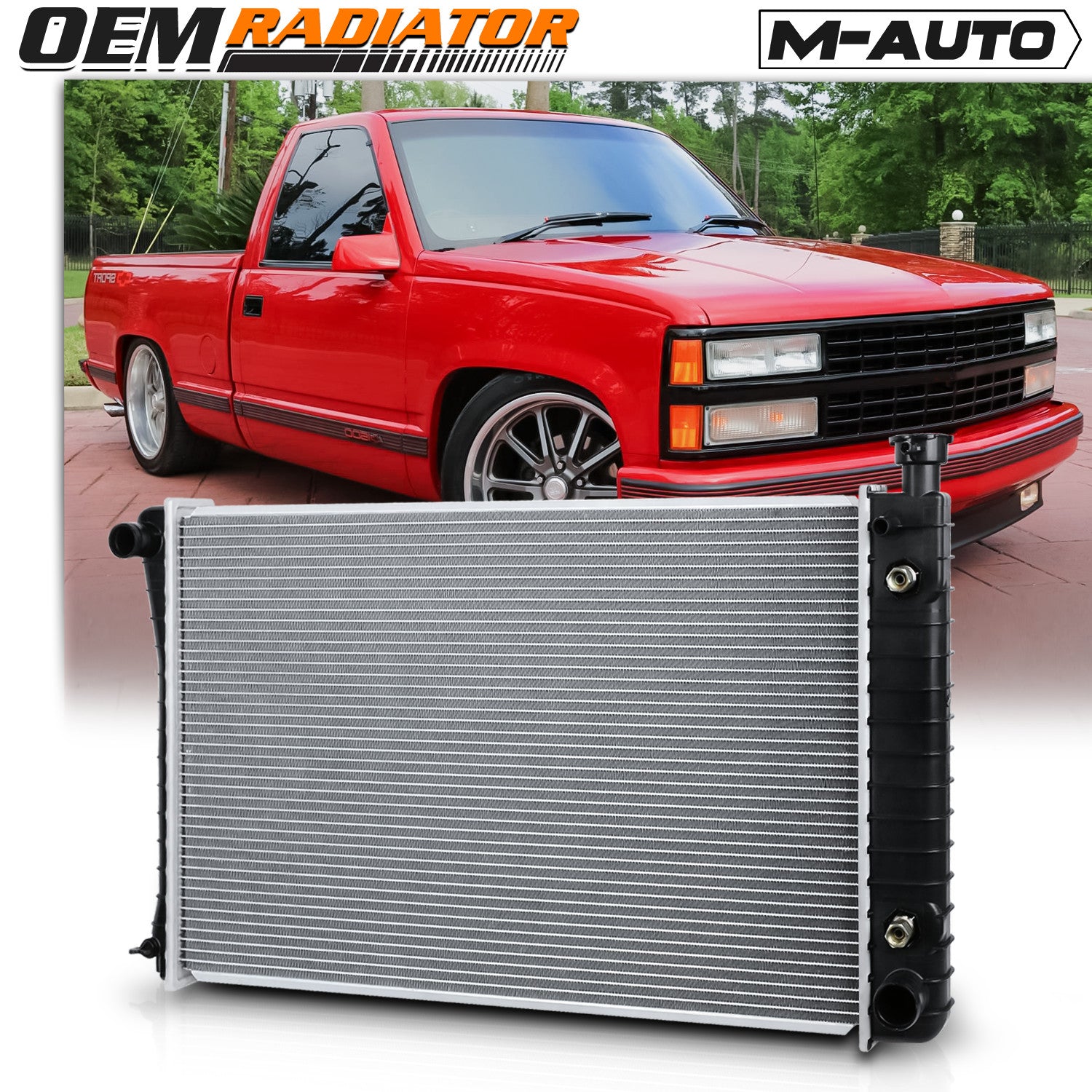 618 Aluminum Radiator OE Replacement fit 1988-1995 Chev