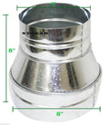 Duct Reducer 8'' X 6'' Heavy Duty Connector New Hd Usa Seller