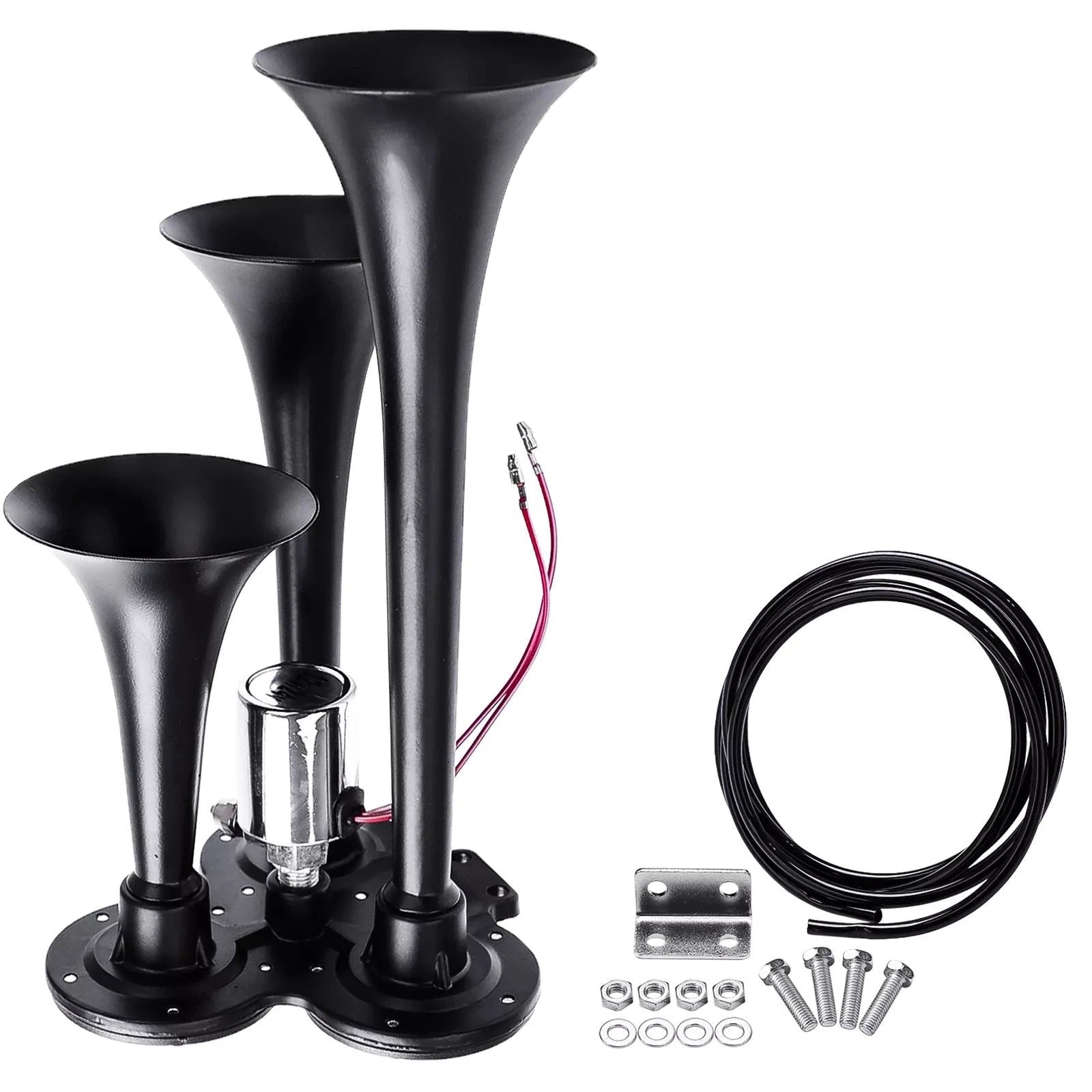 3 Trumpet Electric Horn Kit Car Vehicle Super Loud 135db 12V Trains