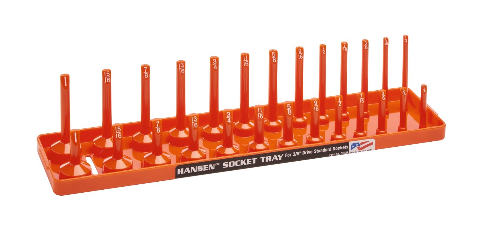 Hansen 3/8" Socket Organizer Tray Orange