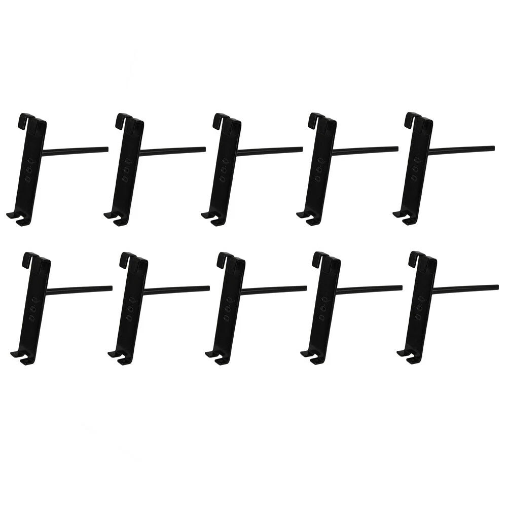 Wire Metal Hanger Retail Long Gridwall Hooks Grid Panel Display Black