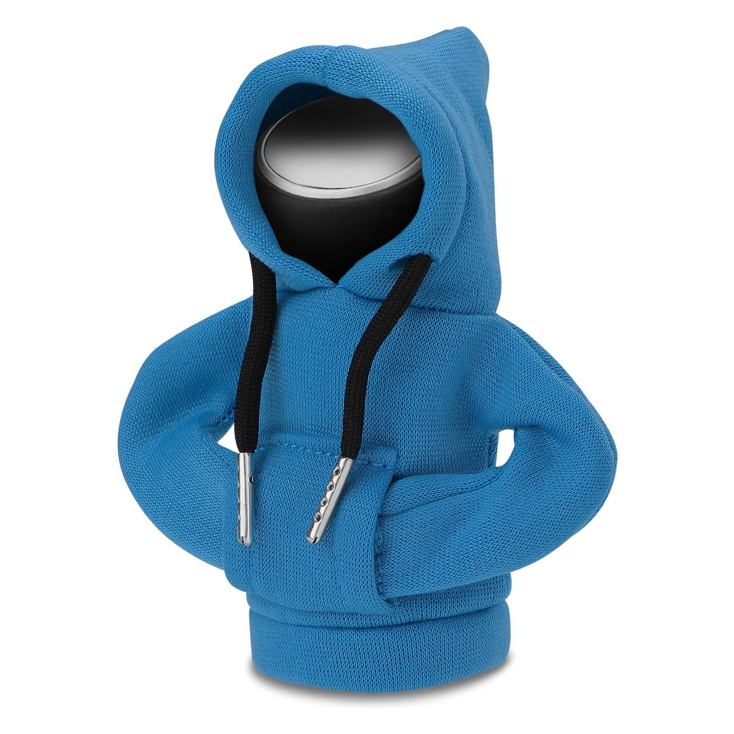 Universal 5.2"x4.5" Blue Woven Nylon Washable Soft Gear Shift Knob