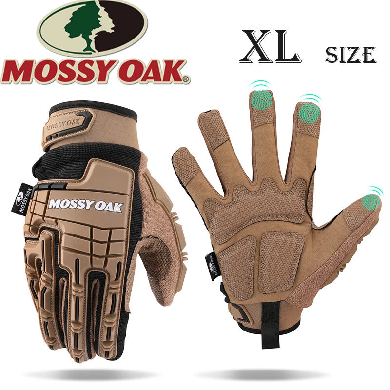 Mossy Oak Airsoft Army Tactical Gloves Touch Screen Rubber Guard Shooting Gloves