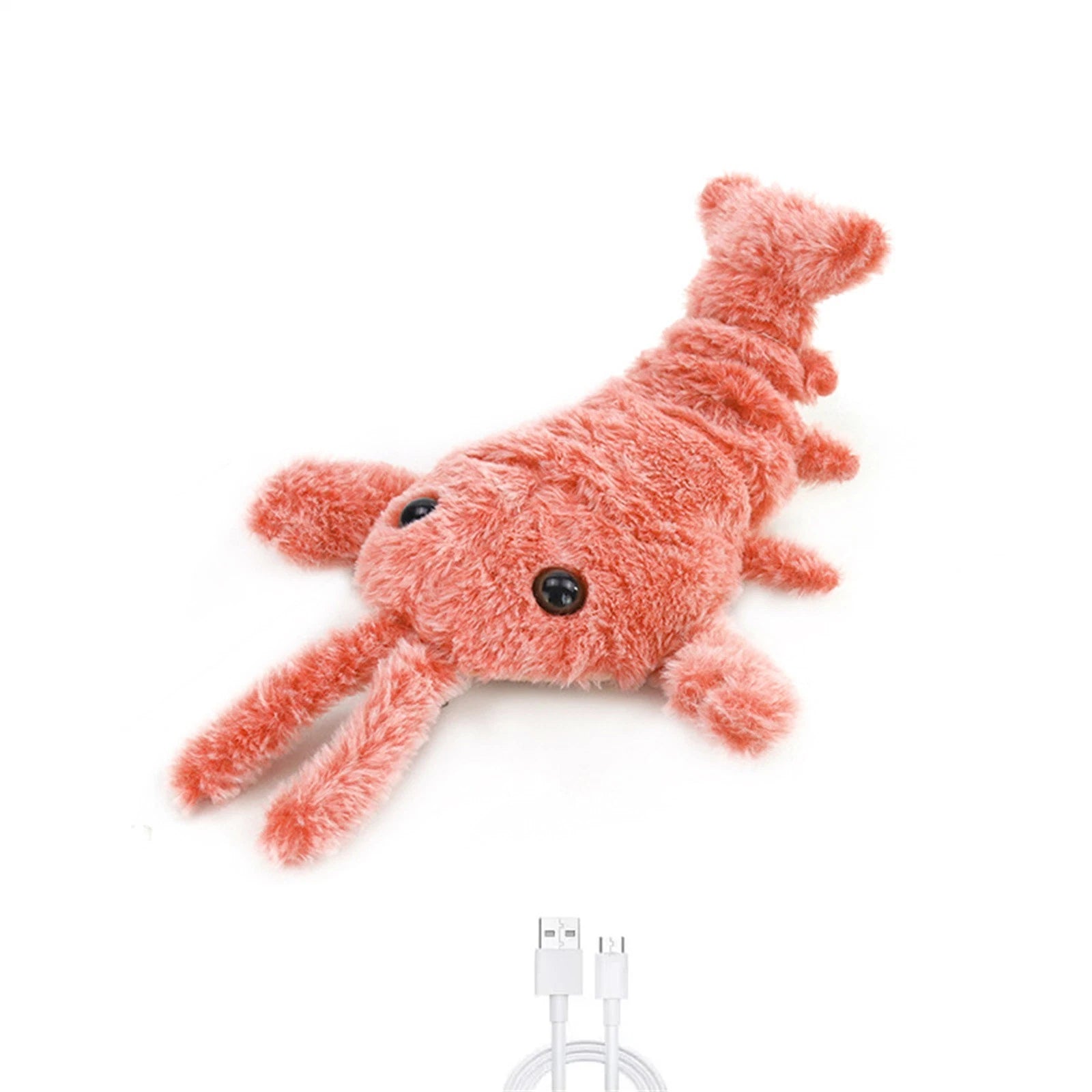 Shrimp Moving Toy With Usb Power Cable For Dog Cat Kid Washable Toy