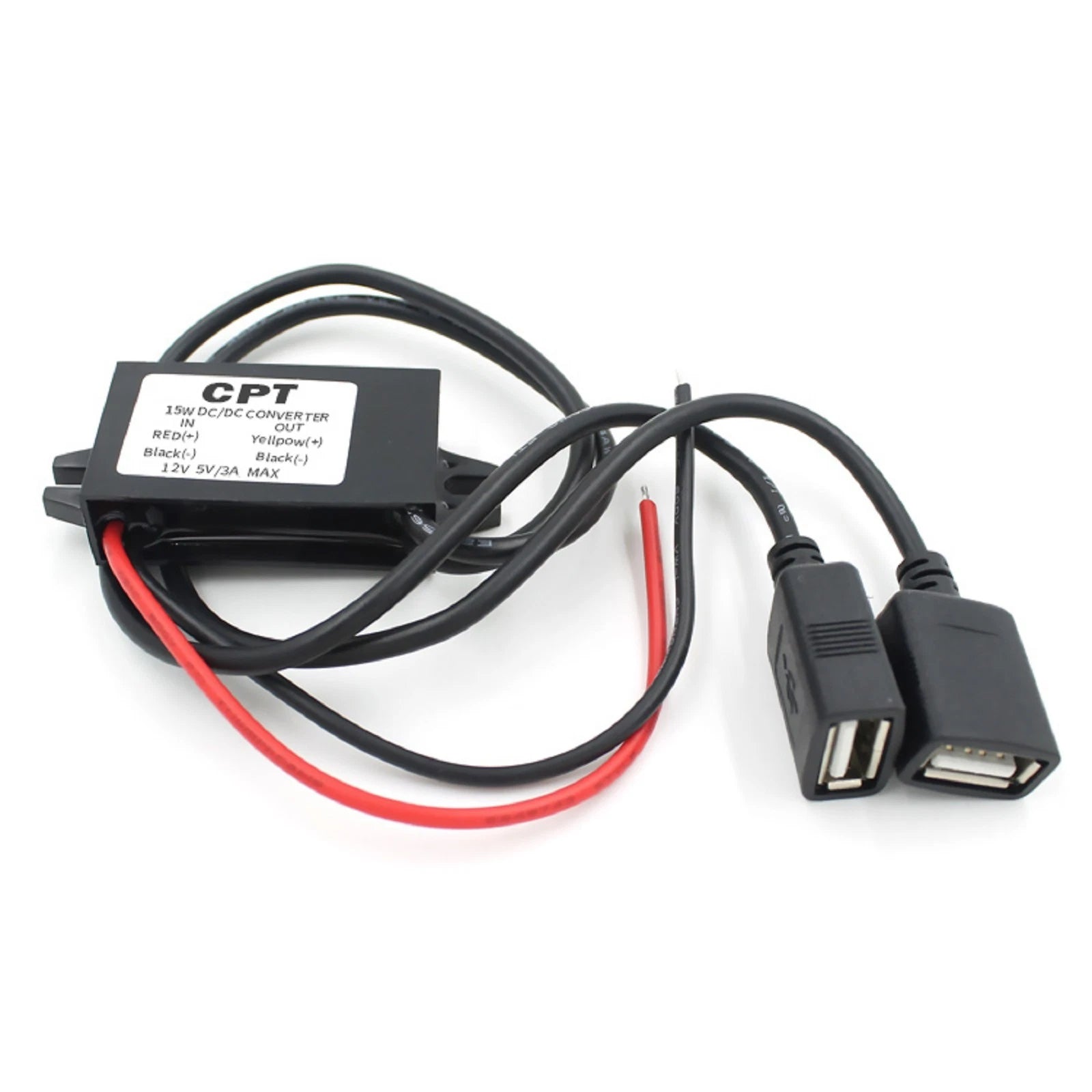 Dc 12V To Dc 5V 3a Dual Usb Charger Adapter Power Converter Module