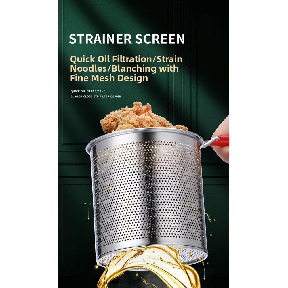 Strainer Screen Stainless Frying Pan Food-grade Stainless Prevents