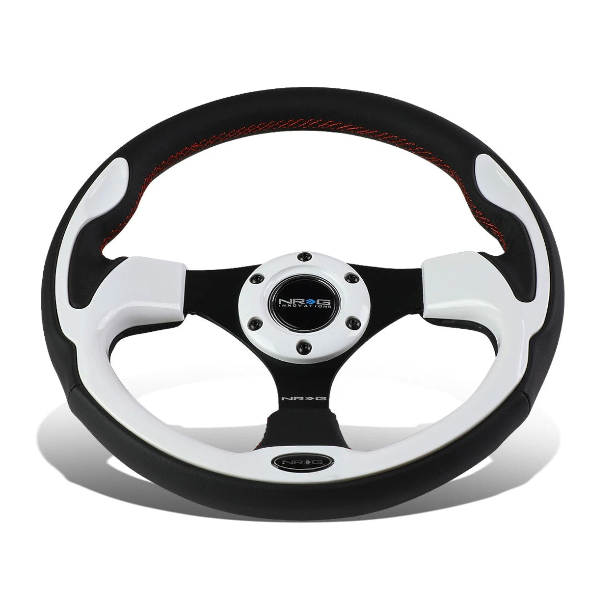Nrg Reinforced Steering Wheel 32cm Black Leather | Built Supply Co