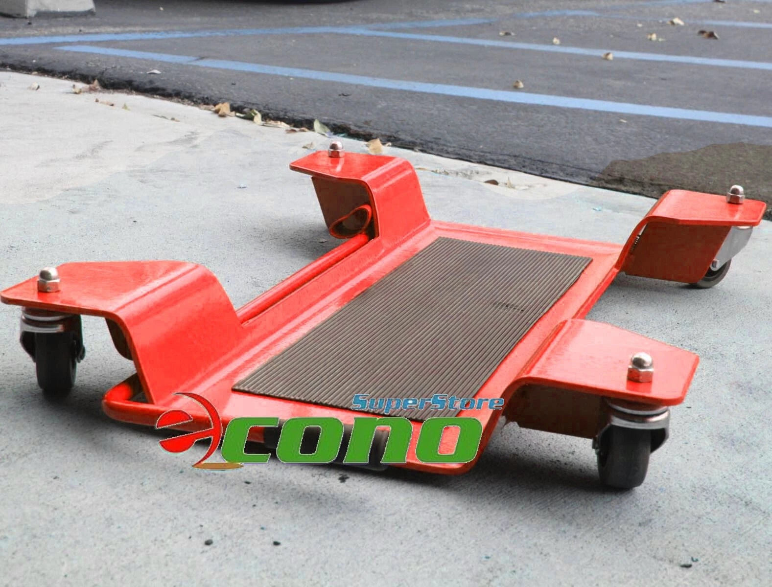 Motorcycle Atv 500lbs Dolly Park & Move Center Stand W/ 4x Swivel