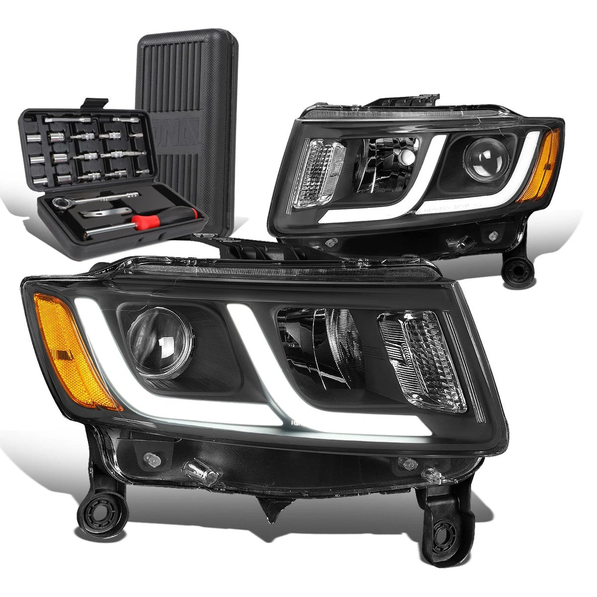 For 2014-2016 Grand Cherokee Pair Led Black Amber | Built Supply Co