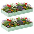 WORKPRO 7.5x4x1ft 2PK Outdoor Galvanized Raised Garden Bed Rust-Resistant Flower
