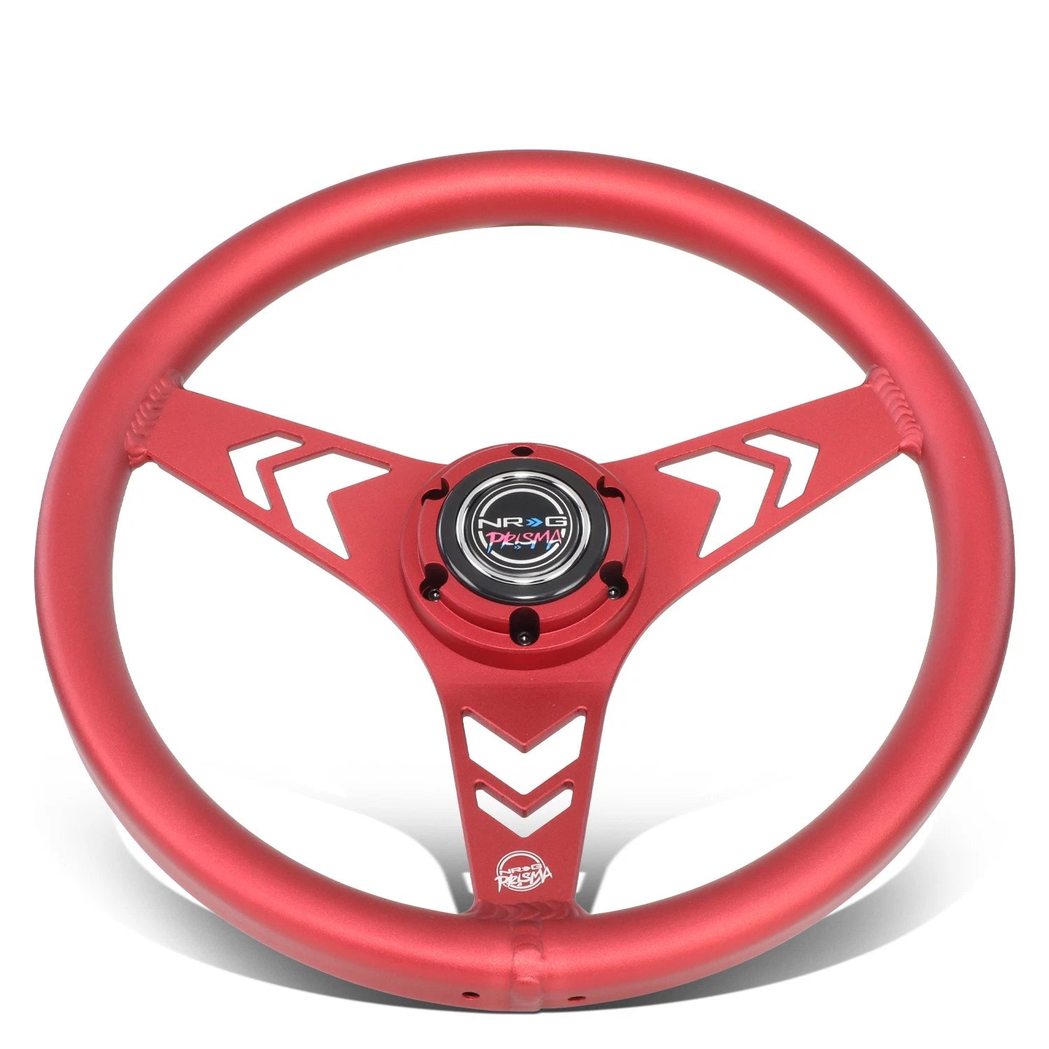 330mm 1" Dish Wheel Nrg 3-spoke Red All Aluminum Frame Steering Wheel