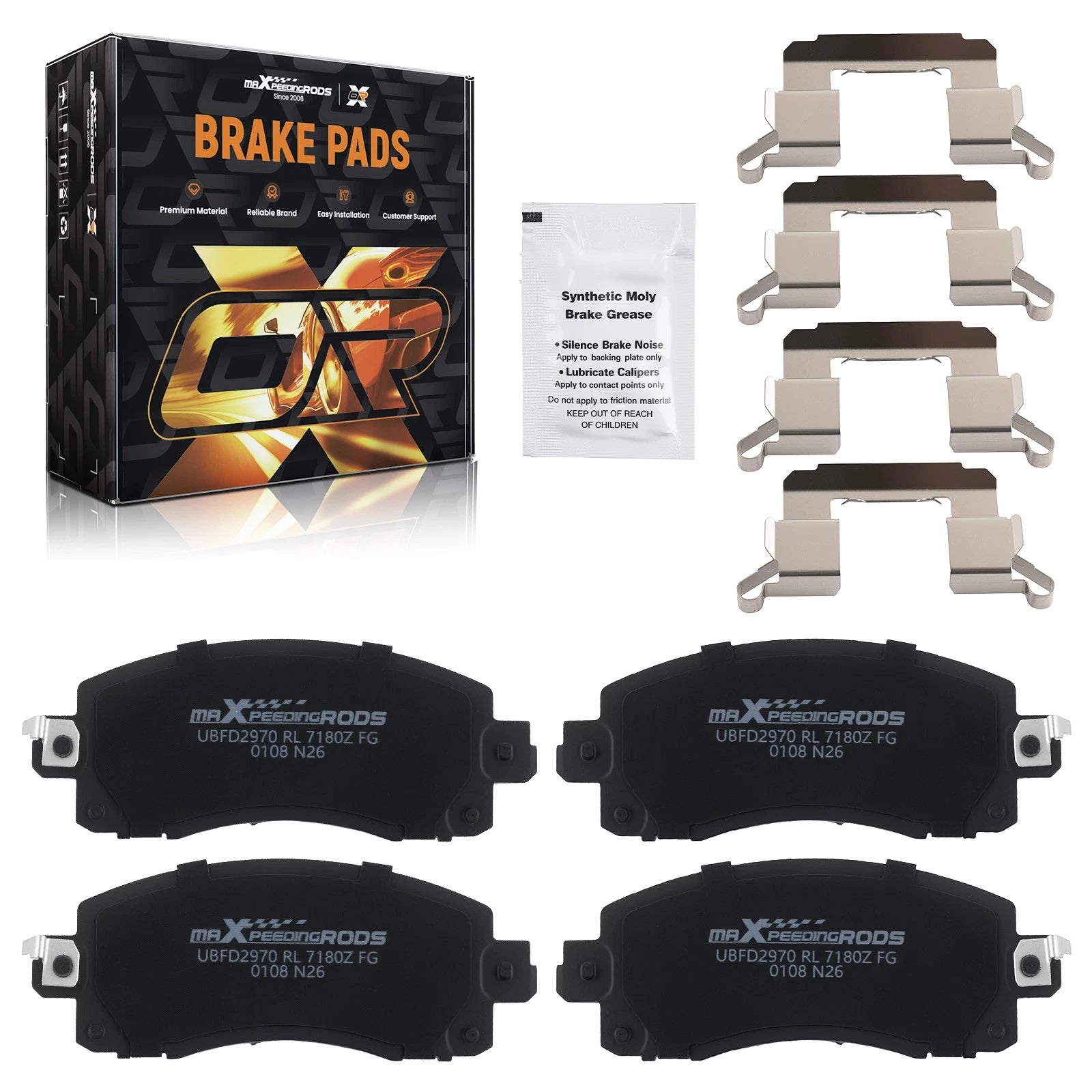 Front L&amp;R Ceramic Brake Pads for Subaru Crosstrek Forester Impreza Legacy WRX
