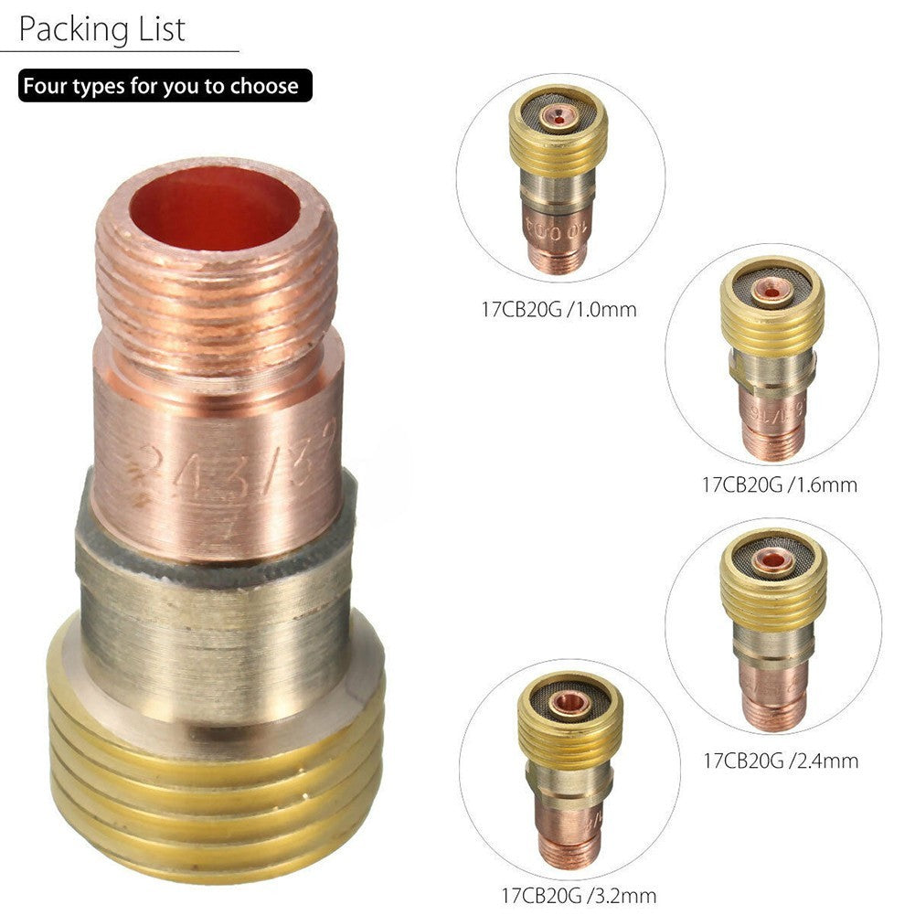 Brass Chuck Body Gas Lens Connector for Tig Torch