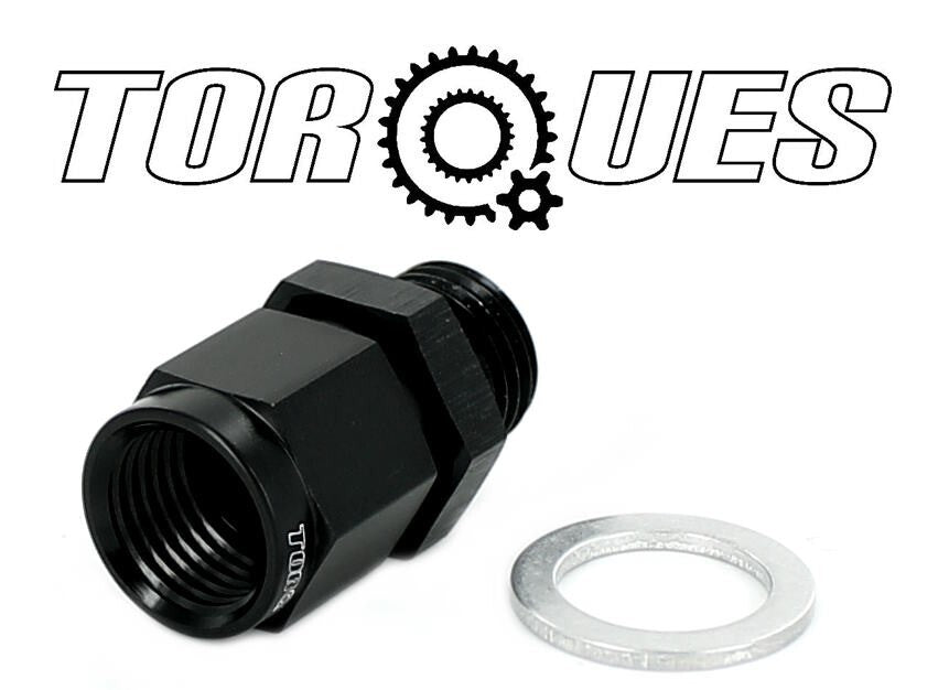 An-6 (6an -6jic) Female to M12x1.5 Male Swivel Adapter Black