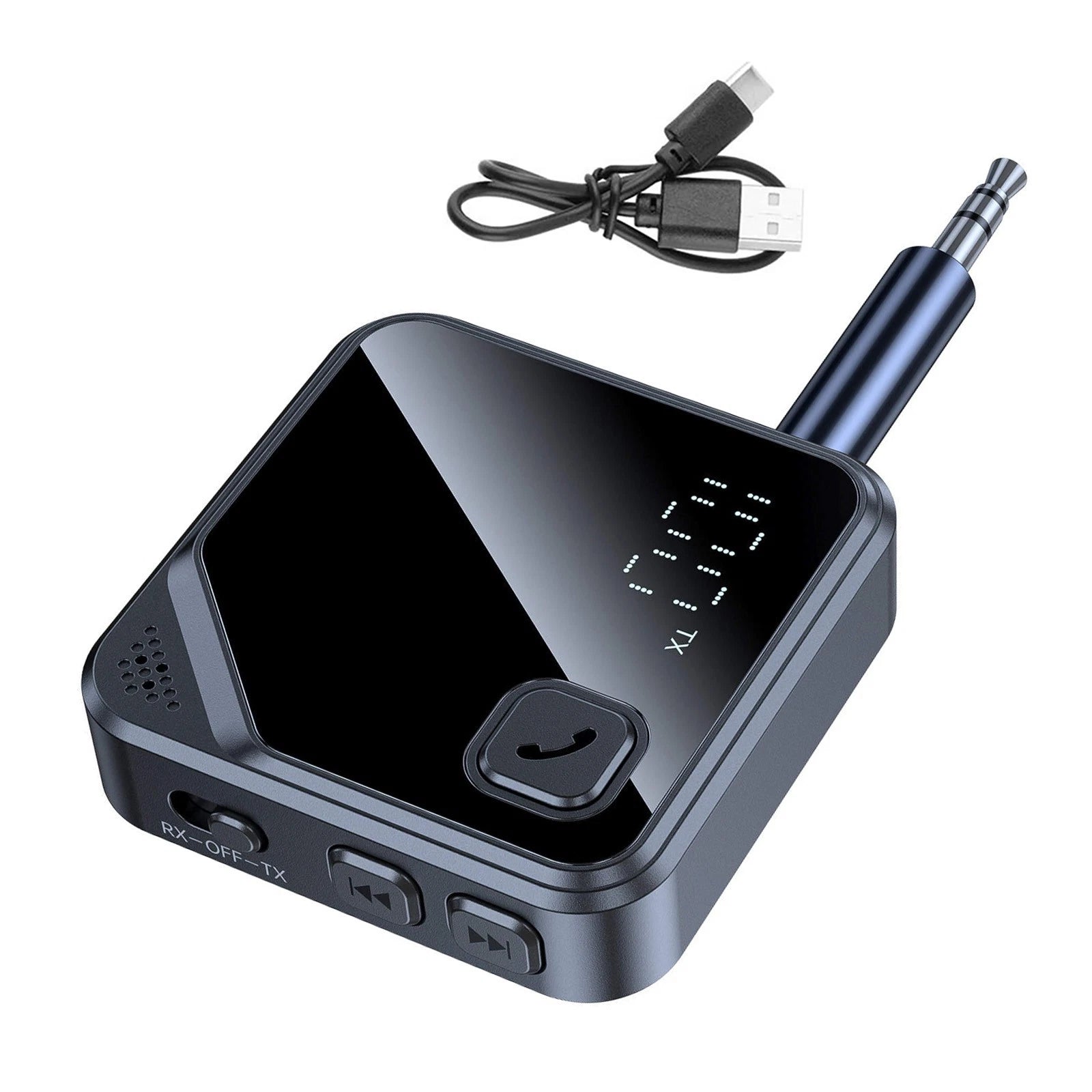Bluetooth 5.4 Transmitter Receiver 2-in-1 Aux Adapter For Car Tv Home