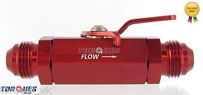 AN -12 (AN12 JIC -12 AN 12 1 1/16" UNF ) Red Aluminium Inline Shut Off