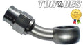 An-8 180 Degree Push-on Socketless Fuel Hose Fitting Black