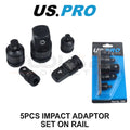 Us Pro Tools Impact Socket Adaptor Set 1/4" 3/8" 1/2" 3/4" Drive Rail