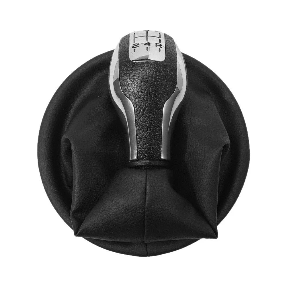 Silver Printed 1/2/3/4/r For Shift Knob With Pu Leather Boot For