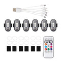 Wireless Led Strobe Light Rgb 8 Color Flashing Strobe Beacon For Utv