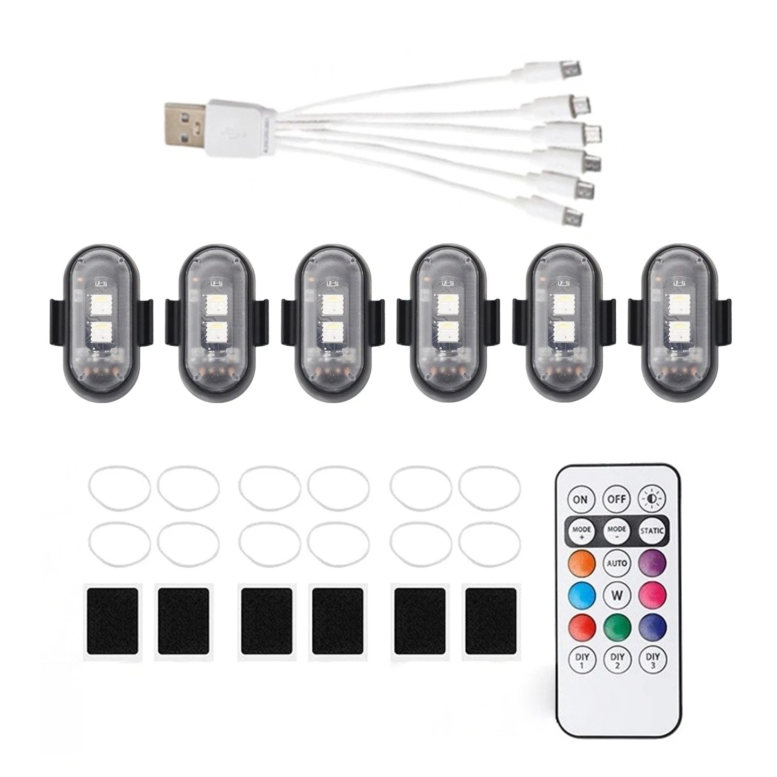 Wireless Led Strobe Light Rgb 8 Color Flashing Strobe Beacon For Utv