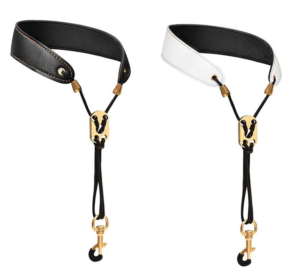 Leather Saxophone Neck Strap For Soprano Tenor Alto Baritone Sax