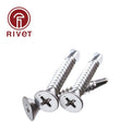 Din7504p 304 A2-70 Flat Head Self Tapping Screws Drilling Tail St3.5