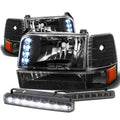 Black Housing Led Headlight+ambe<wbr/>r Corner+drl | Built Supply Co
