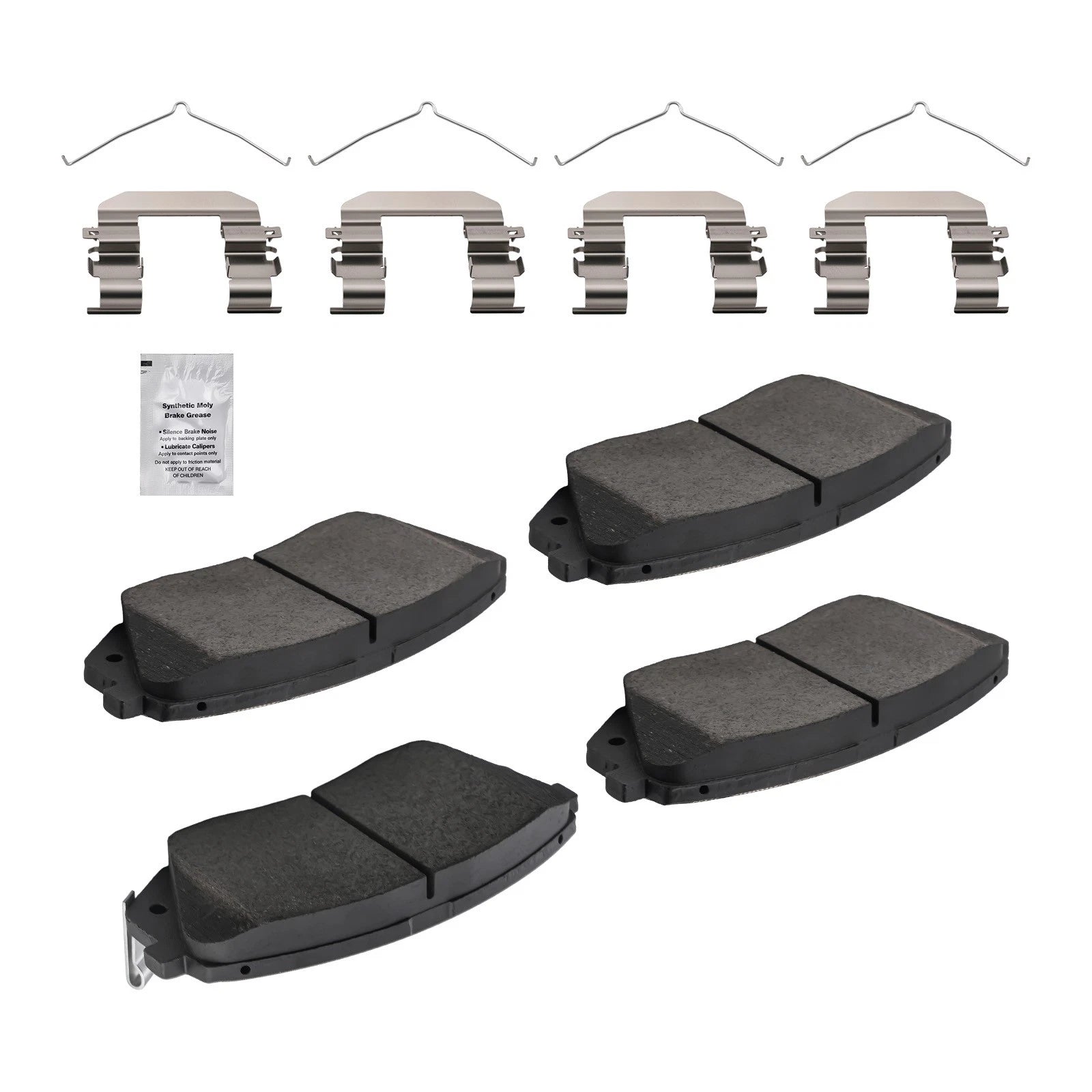 Front Brake Pads Kit for Hyundai Kona Electric 2021-2024 P1826 D1826 w/Hardwares
