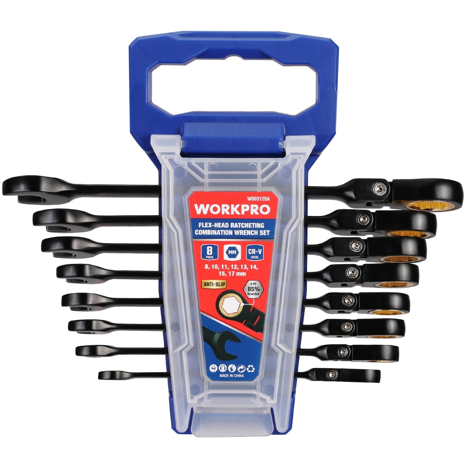 WORKPRO 8-Piece Flex Head Ratcheting Wrench Set by WORKPRO