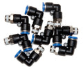 Tube Fitting Male Elbow, Swivel Push To Connect, 1/4" Tube X 1/8 Npt