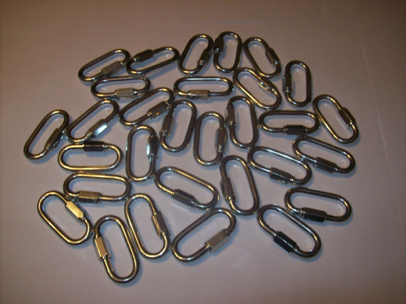 30 QUICK LINK SAFETY HOOK 1/4" 880lb TOWING CZQL1/4Open