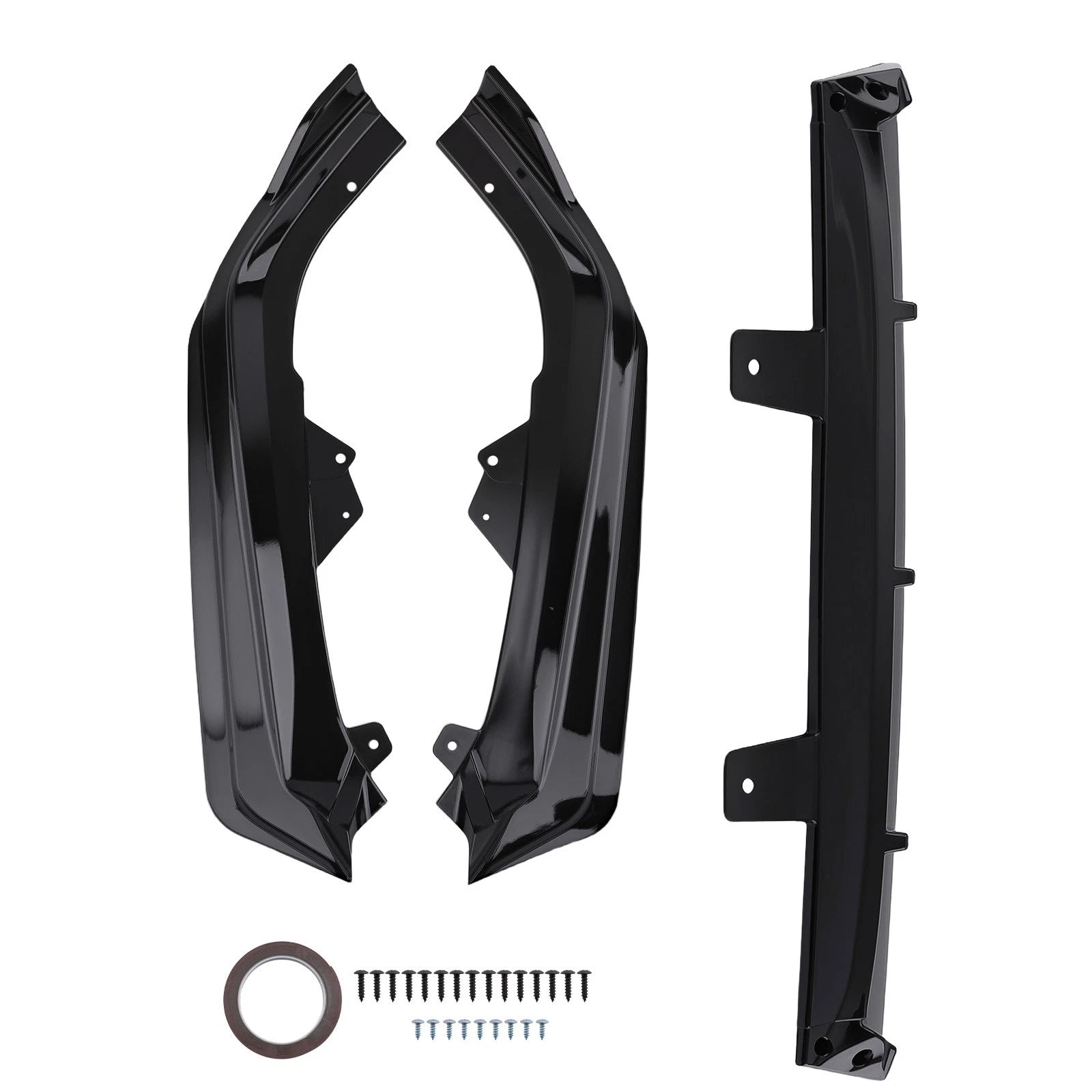 Gloss Black Protection Kit for Honda Accord 2021-2022 Front Lower Bumper Plastic