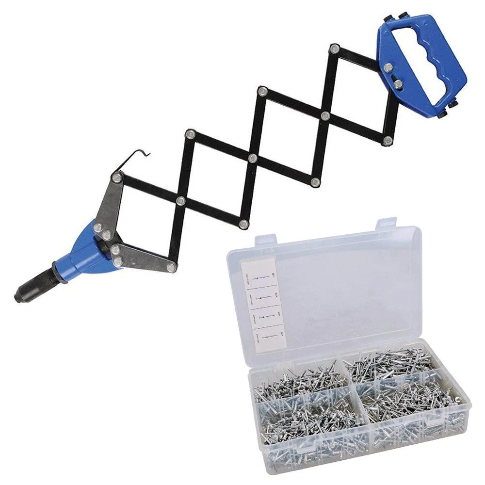 Lazy Tong Tongue Hand Riveter Heavy Duty Pop Rivet Gun 3.2mm-6.4mm +