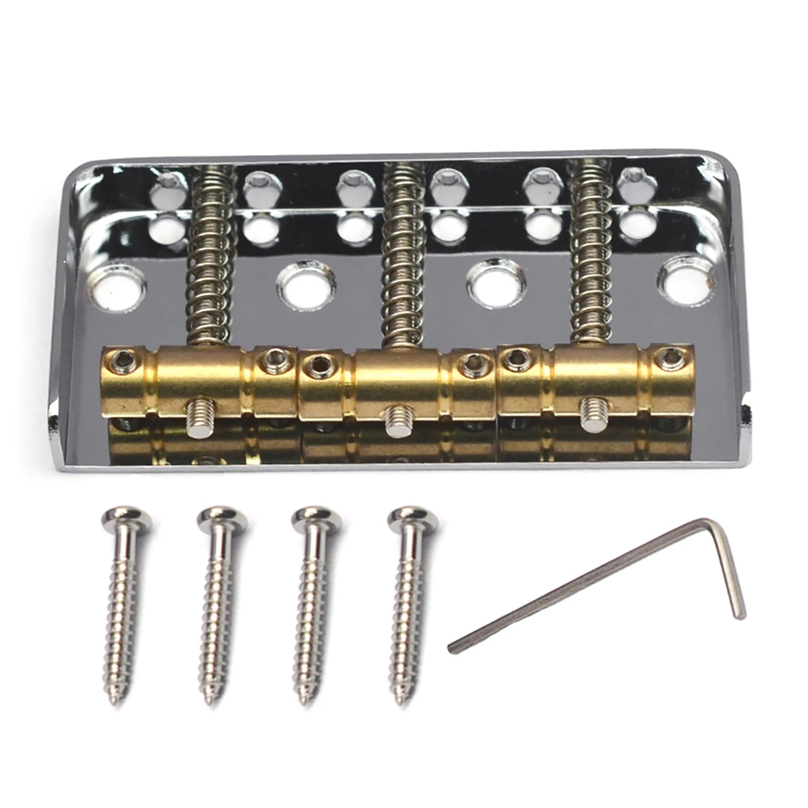 6 Strings Chrome Telecaster Bridge Steel Base Brass 3 Saddles Fender