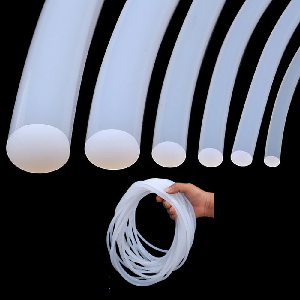 Solid Silicone Cord Bar Strip Dia 1-25mm, White