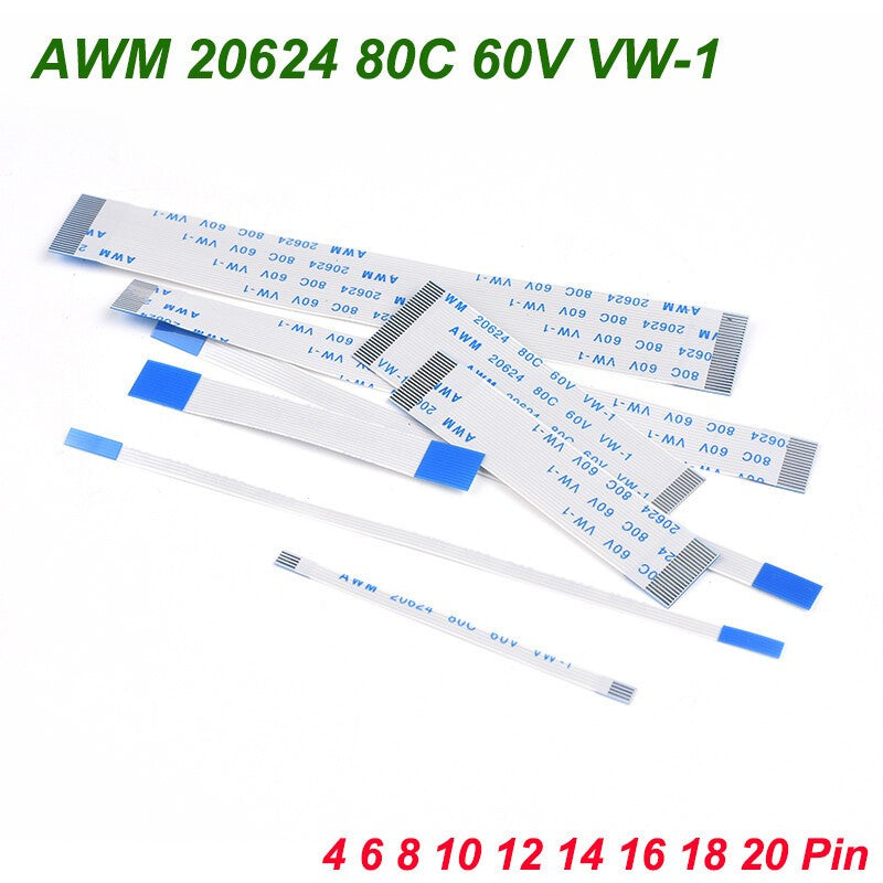 4-20Pin FFC Flexible Ribbon Cable Flat Wire Pitch 0.5/1