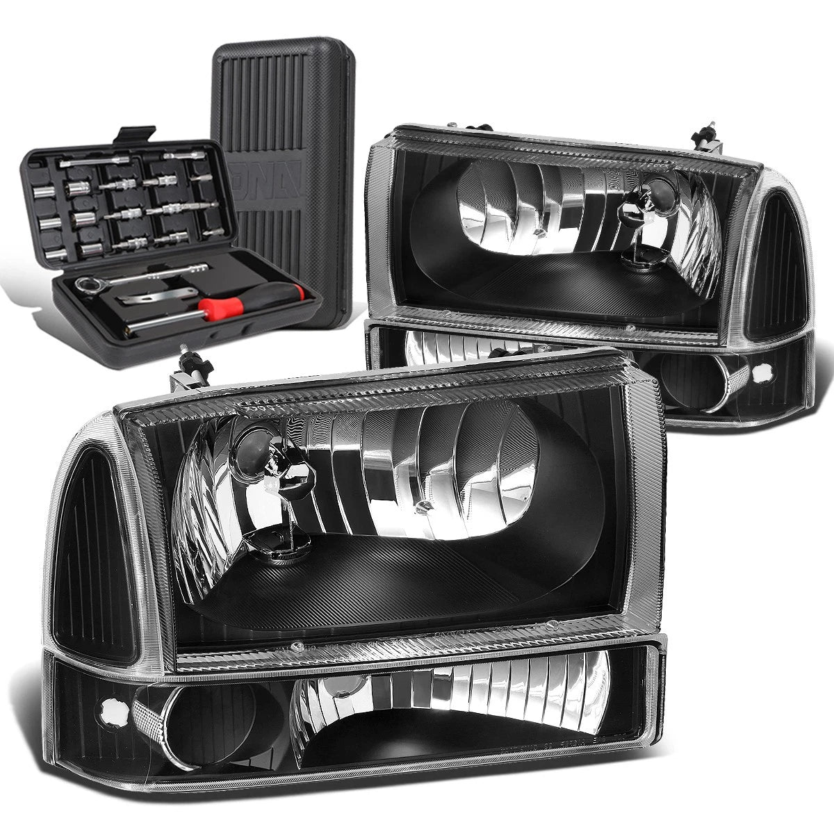 For 1999-2004 Ford Super Duty Pair Black/clear | Built Supply Co