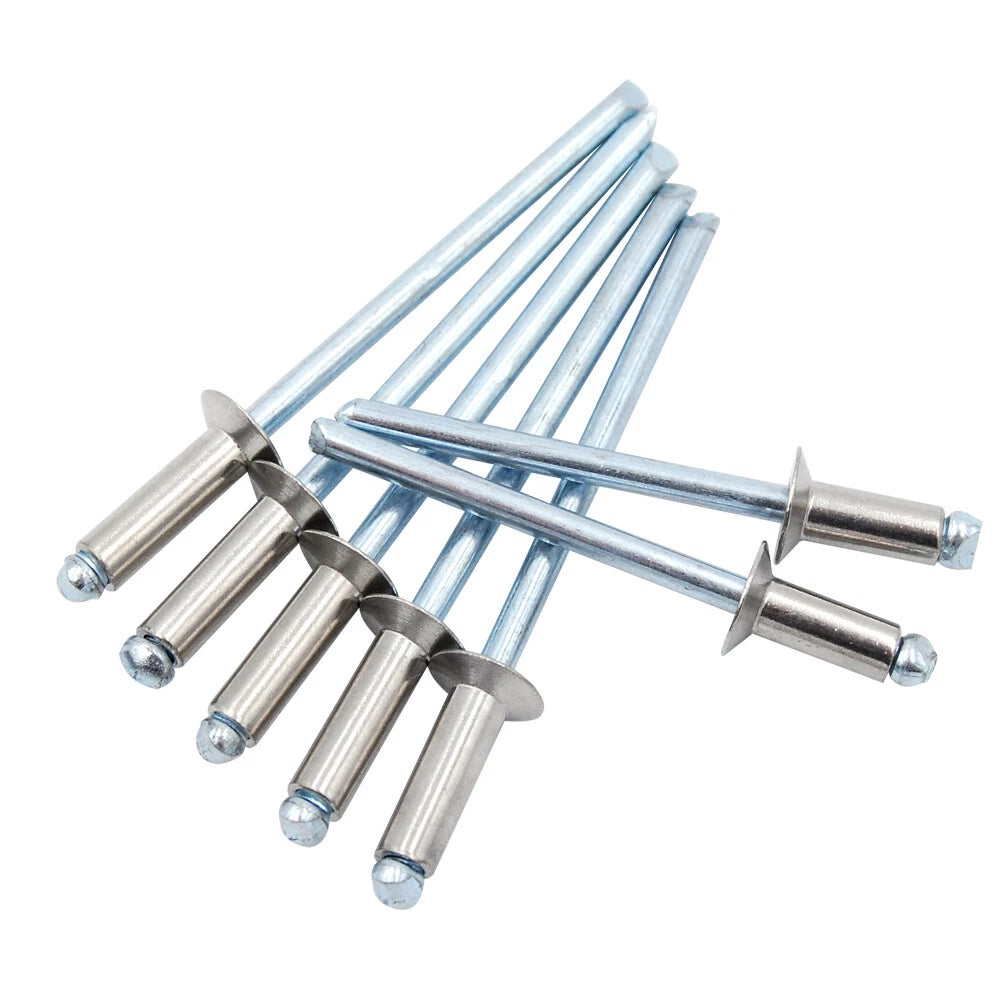 M6 Diameter Stainless Steel Open End Countersunk Head Blind Pop Rivets