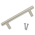 25 Pack 5-3/8" Euro Style Brushed Nickel Pull / Handle 3-3/4" Hole