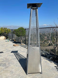 7.5ft Outdoor Stainless Pyramid Glass Tube Flame Propane Patio Heater