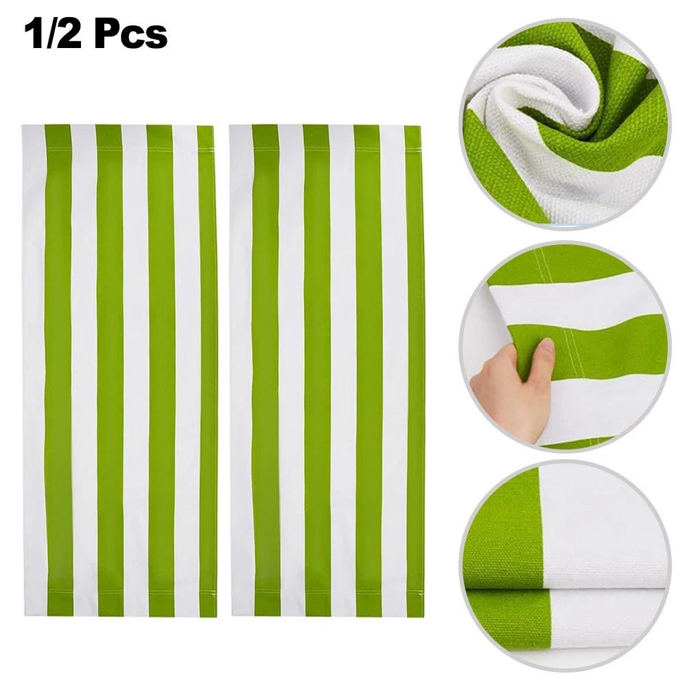 User Friendly Beach Lounger Cloth 120x45 Cm Green White For Easy Setup
