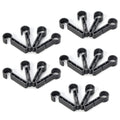 20 Pack Headlamp Clips Attachment Head Light Clamps Black Hard Safety